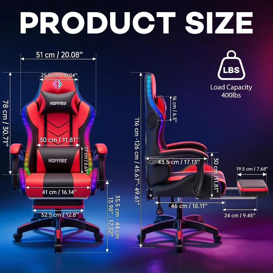 RGB Gaming Chair with Speakers - đánh giá và giá Music