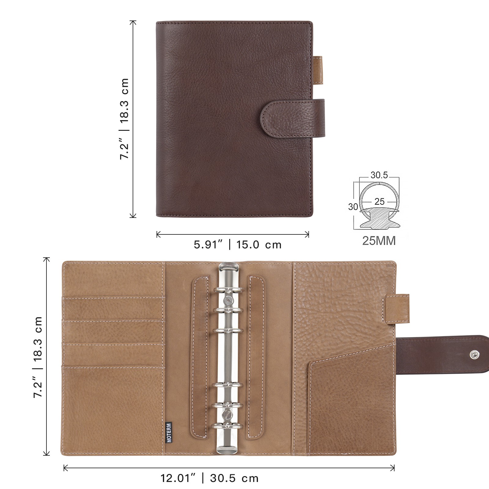 Moterm Franklin Covey Compact  - đánh giá và giá Vintage Leather Journal Notebook
