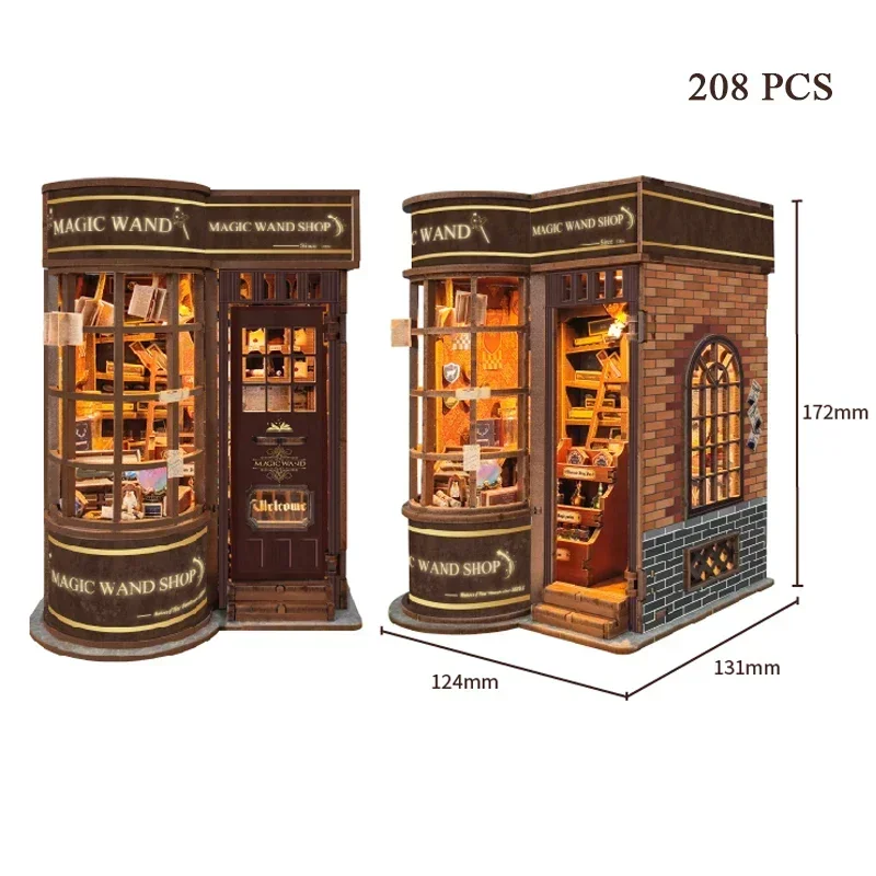 DIY Wooden Miniature Model Kit - đánh giá và giá Diy Wooden Book Nook Kit Shelf Insert
