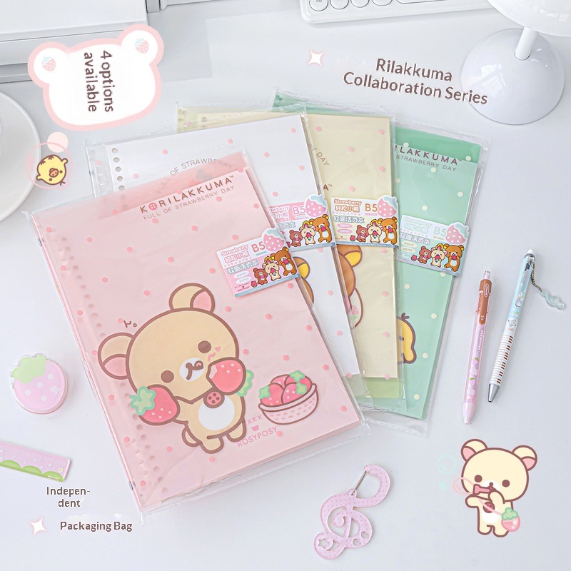 Rosyposy Korilakkuma Strawberr - đánh giá và giá Blank Sheet Music Notebook