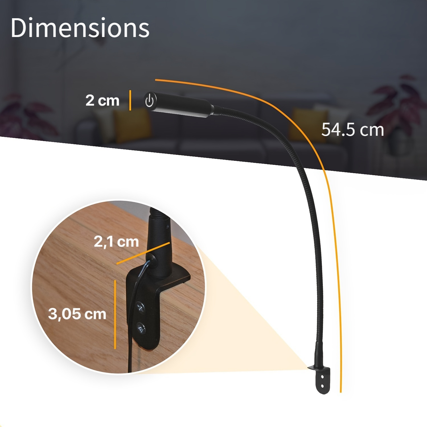 2pcs LED Reading Lamp with Dim - đánh giá và giá Books