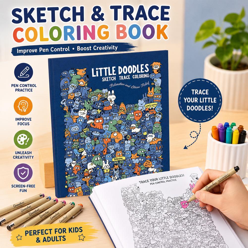 Sketch Trace Coloring Book Lit - đánh giá và giá Adult Coloring Book Stress Relief